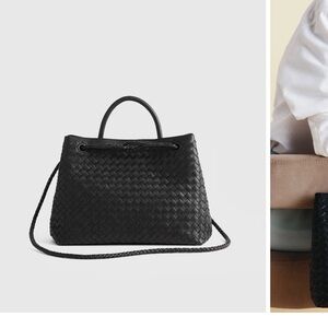 Quince Italian Leather woven bag